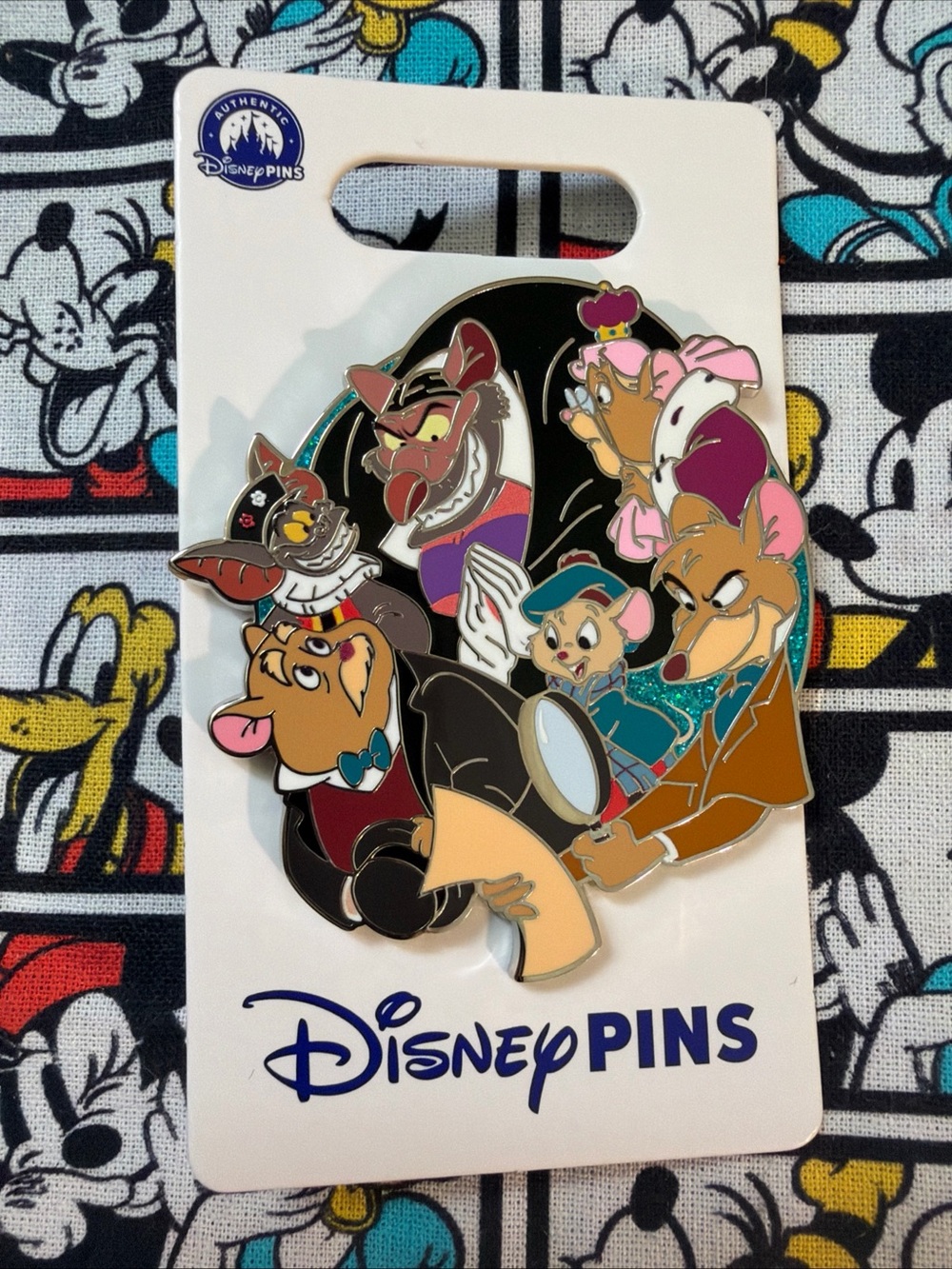Disney Parks Great Mouse Detective Character Cluster Pin Basil Ratigan FidgetNew